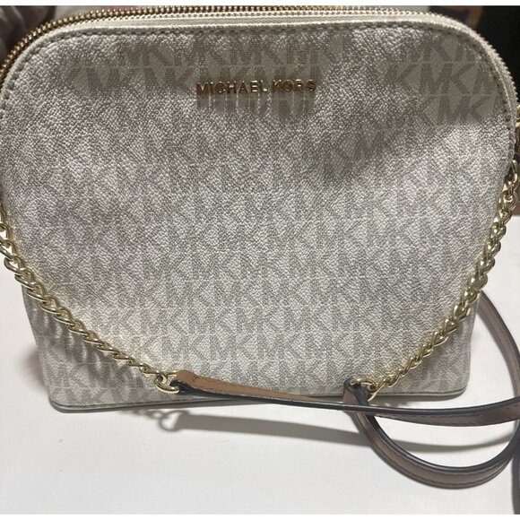 Michael Kors Medium Dome Signature Crossbody Bag Logo Shoulder Bag Purse - Picture 1 of 6